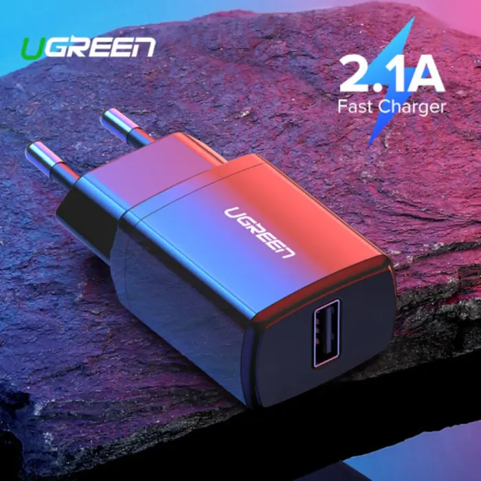 UGREEN punjač, 2,1A, USB-A, crni
