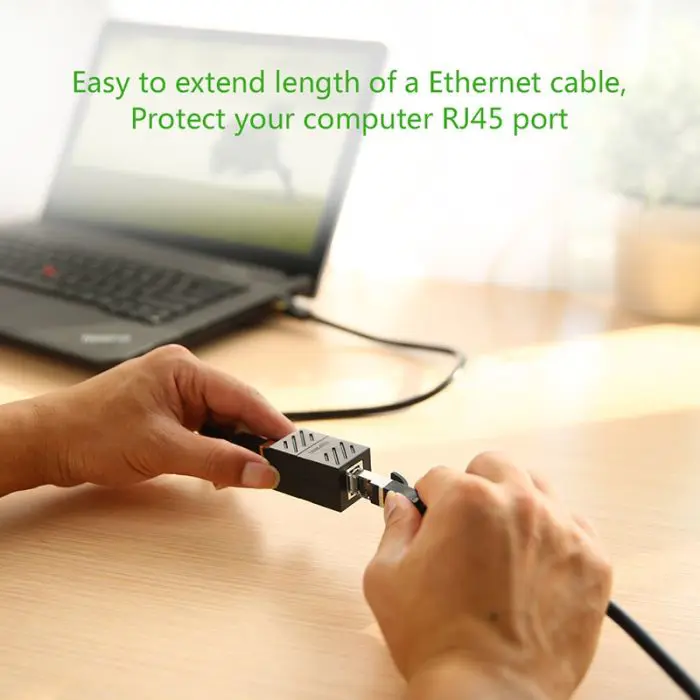 Ugreen RJ45 mains plug Ž to Ž black - polybag