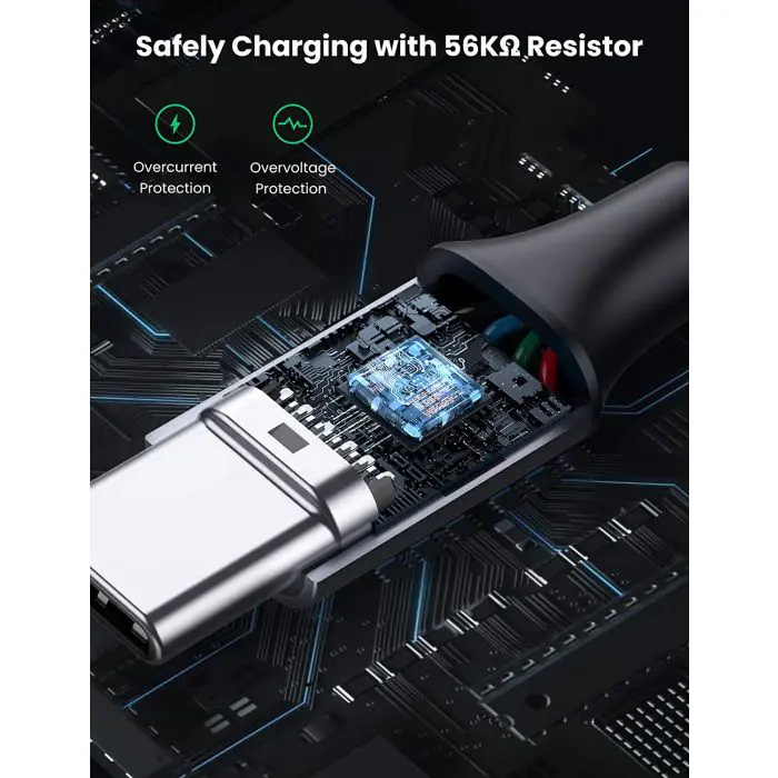 UGREEN USB 2.0 A to USB-C cable 0.25m (black) - polybag