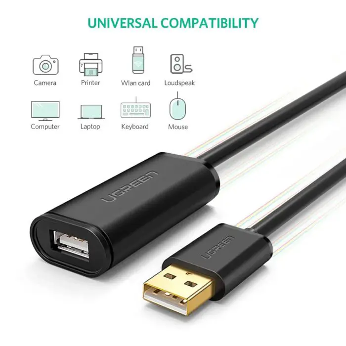 Ugreen USB 2.0 Active extension with 10m - box signal amplifier