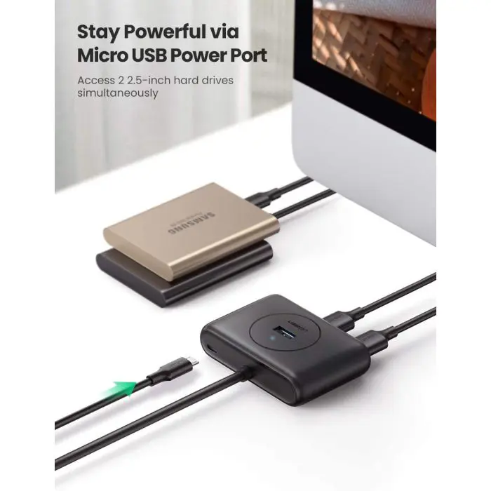 Ugreen USB 3.0 4 Ports Hub black 1m - box