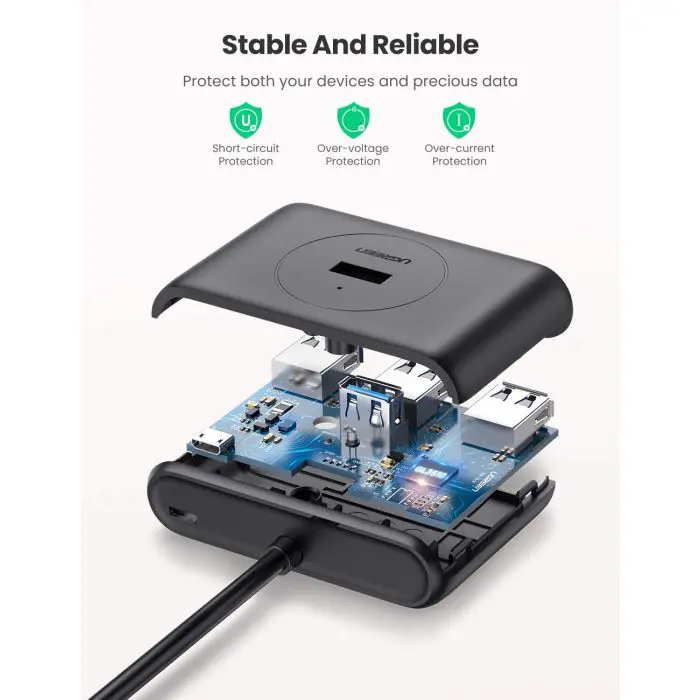 Ugreen USB 3.0 4 Ports Hub black 1m - box
