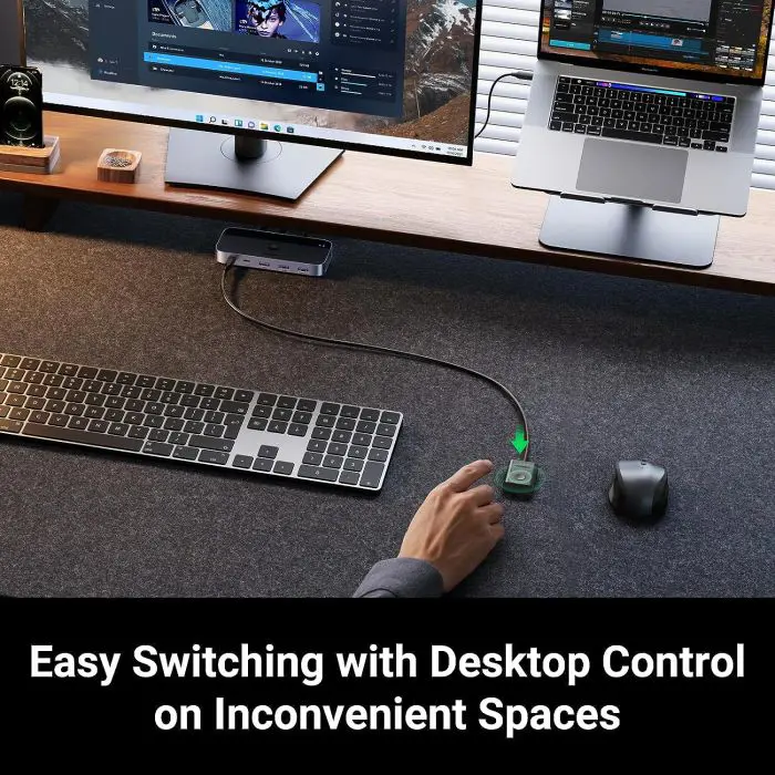 UGREEN USB 3.0 switch for 2 computers that share USB C & A devices.
