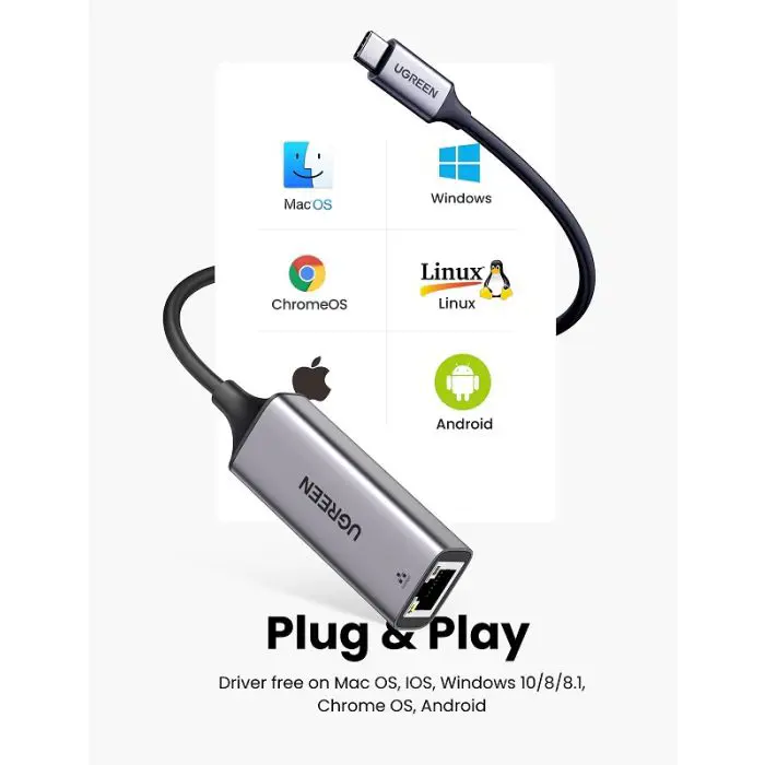 Ugreen USB-C 10/100/1000 network card - box
