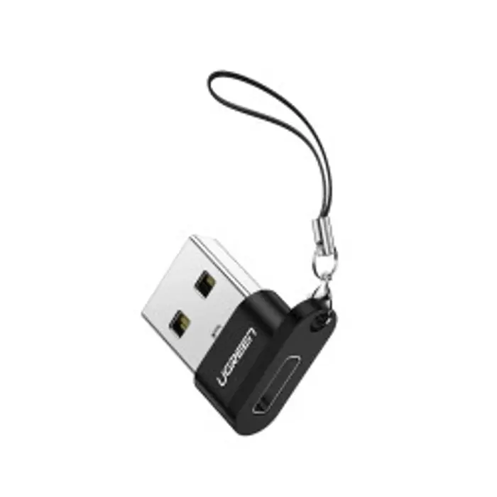 UGREEN, USB-C 3.1 (F) / USB-A 2.0 (M), crni