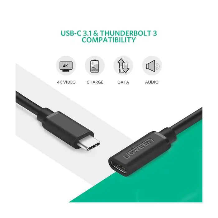 Ugreen USB-C extension, 1M - PolyBag