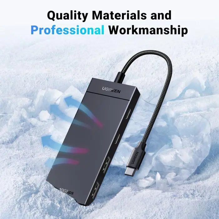 Ugreen USB-C Hub 10Gbps with 2x USB-C 3.2 and 2x USB 3.2