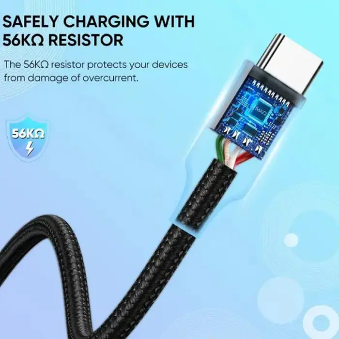 UGREEN USB-C (M) na USB 2.0 A (M) pleteni kabel, 1m