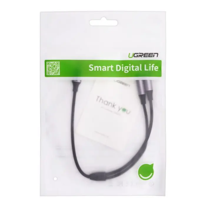 Ugreen USB-C on 3.5 mm audio 2x 25cm - polybag