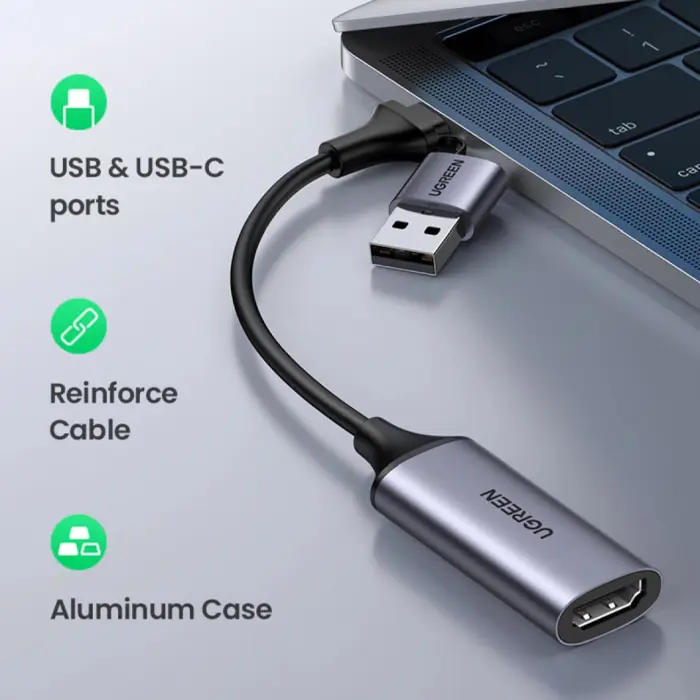 UGREEN USB-C/A na HDMI Video capture card