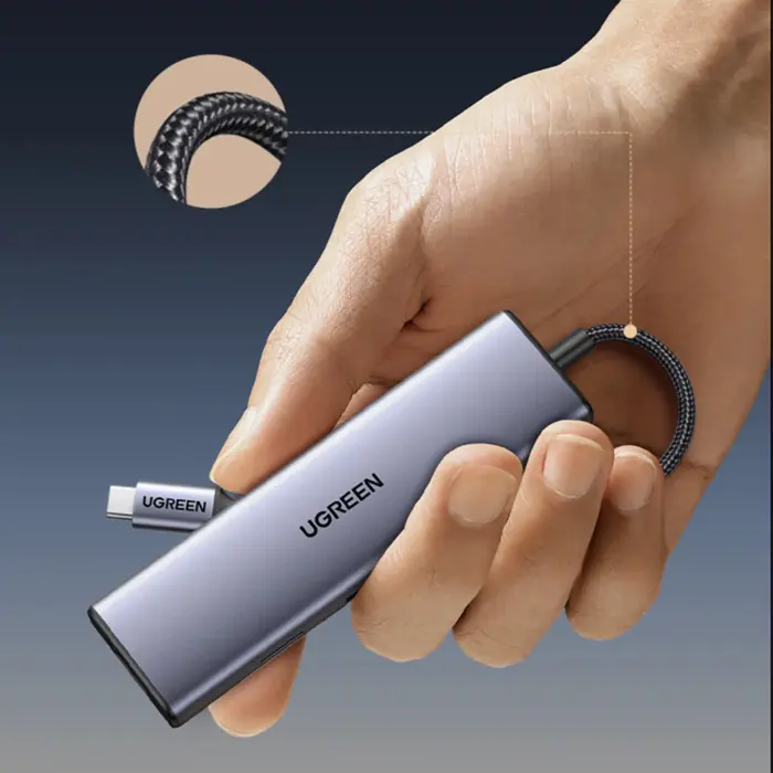 UGREEN USB Hub 9 in1, USB-C na HDMI 4K 60, VGA, USB-C PD 100W, 3x USB-A, RJ45, čitač kartica SD/TF