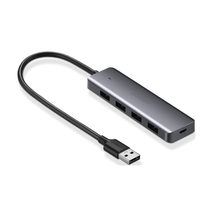 Ugreen USB Hub, USB 3.0, 4-port silver - box