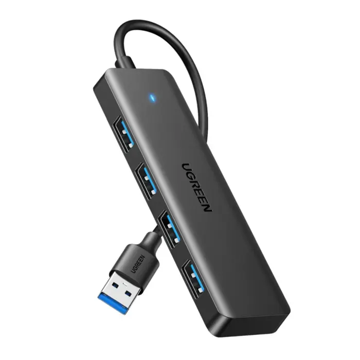 UGREEN USB Hub, USB-C 3.0, 4-portni USB 3.0, sivi