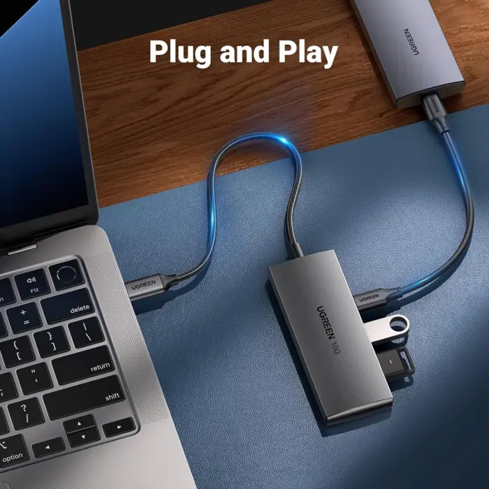 UGREEN USB Hub, USB-C na 2xUSB-A i 2xUSB-C, 10Gbps