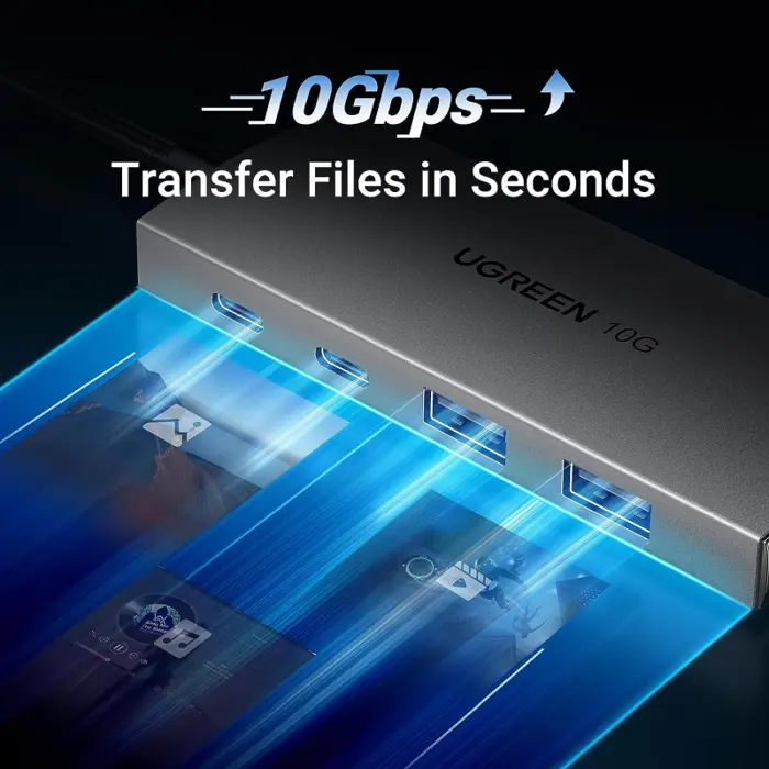 UGREEN USB Hub, USB-C na 2xUSB-A i 2xUSB-C, 10Gbps