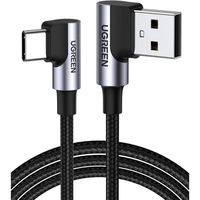 Ugreen USB to USB C 90 Degree Fast Charging Cable 1M