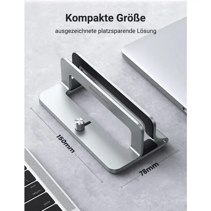 Ugreen vertical aluminum stand for laptop, for MacBook Pro/Air, laptops, iPad and others.