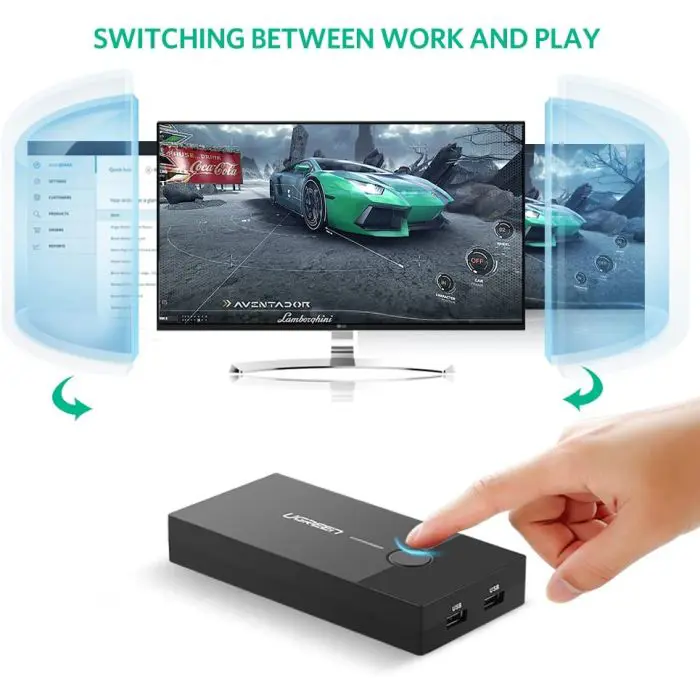 Ugreen VGA 2x1 KVM Switch - box