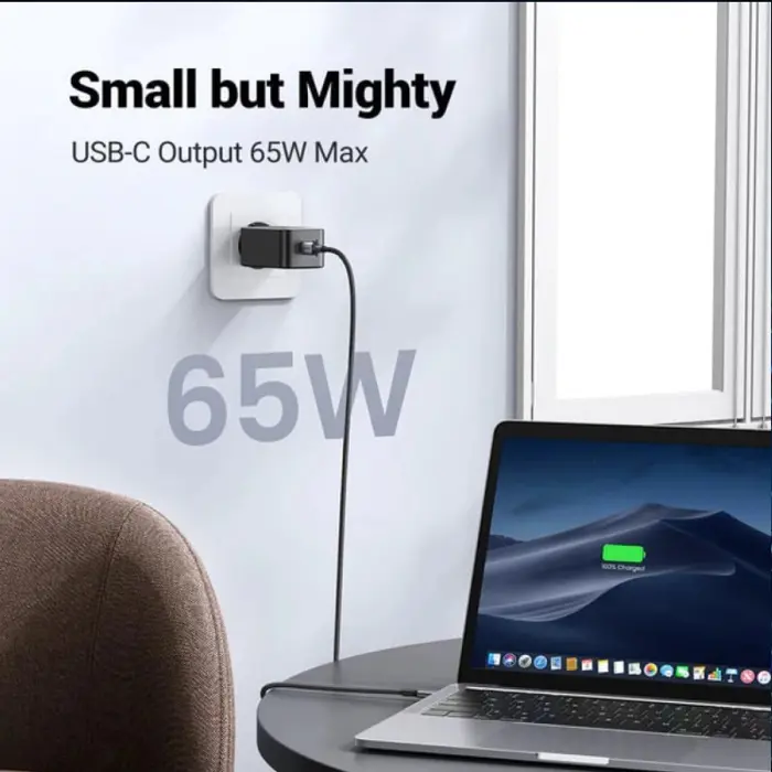 UGREEN zidni punjač 65W, 1xUSB-A, 2xUSB-C, GaN II Tech, QC4.0+, PD3.0, crni