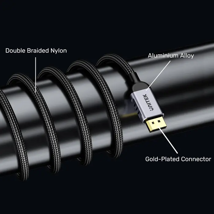 UNITEK CABLE DISPLAYPORT 2.1 8K@120HZ 1,5M