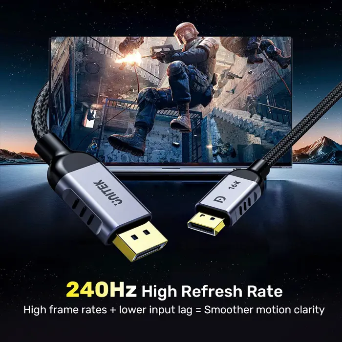 UNITEK CABLE DISPLAYPORT 2.1 8K@120HZ 1,5M
