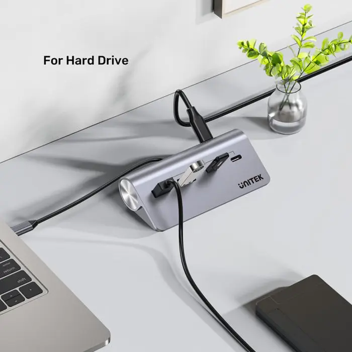UNITEK HUB USB-C 2X USB-C 2X USB-A 5GBPS ALU