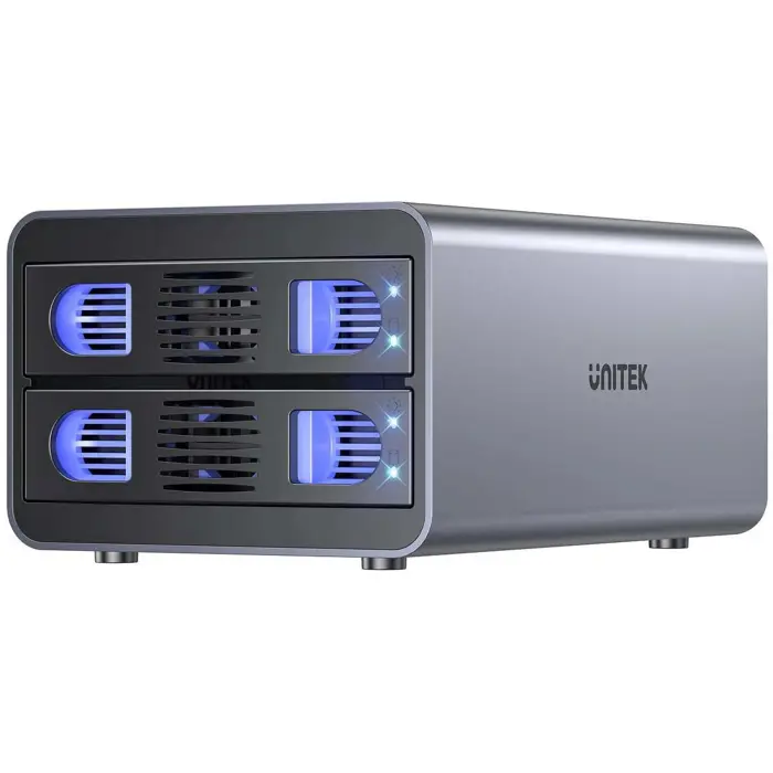 Unitek Kućište RAID do dysku SATA 2.5''/3.5'' – 4 tryby, 40TB, 5Gb/s