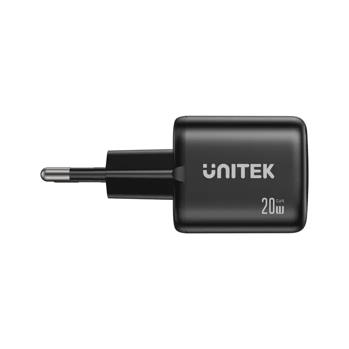 UNITEK WALL CHARGER 2X GAN USB-A & USB-C 20W BLACK