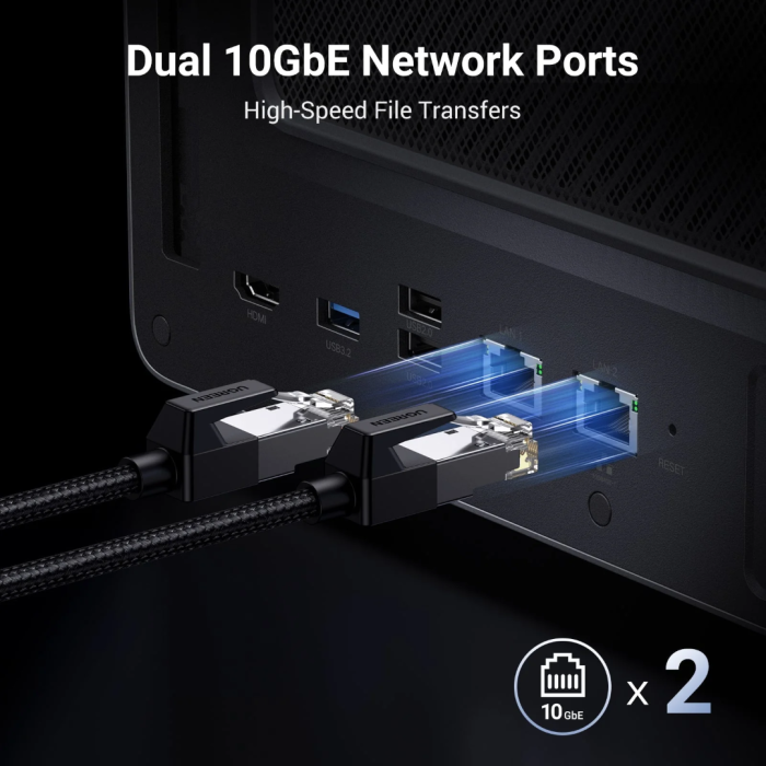 URGREEN NASYNC DXP6800 PRO for 6+2 disks, Intel i5-1235U, 8GB DDR5, 2x 10GBE Network