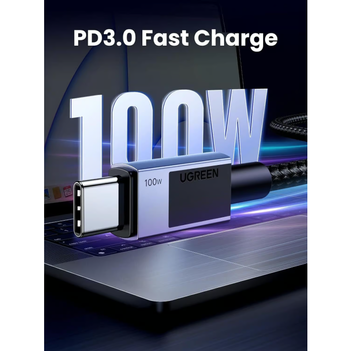 URGREEN USB-C on USB-C Charging Cable 100W, 3m