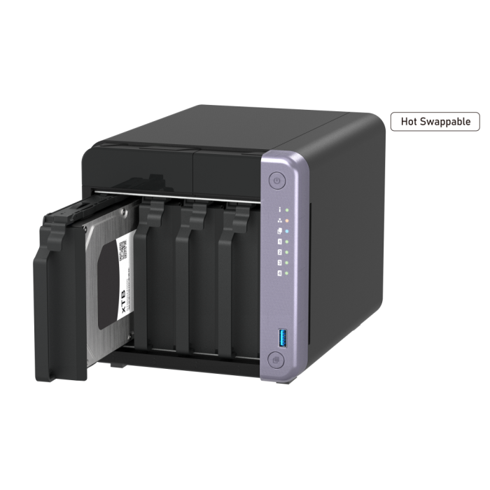Us server for 4 disks, 1U Rack, 4GB RAM, 2.5GB Network