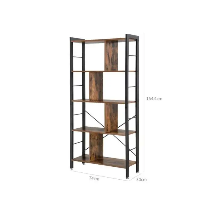 VASAGLE 4-Tier Universal Bookcase, LBC12BX