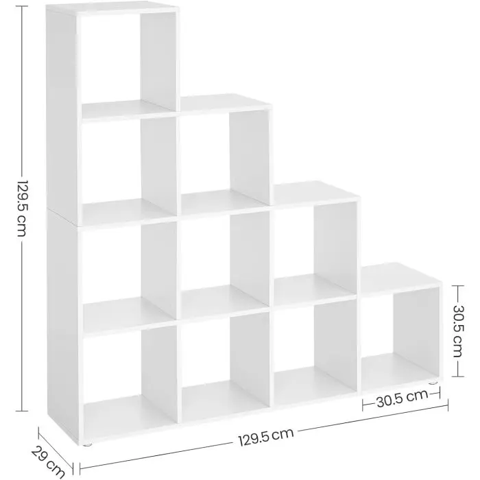 Vasagle closet or rack with 10 open drawers, white