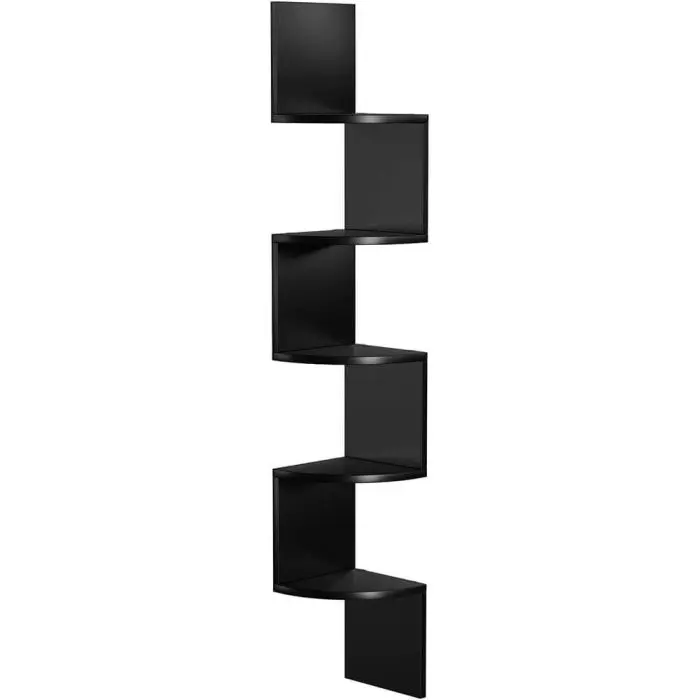 VASAGLE LBC20BK wall corner shelf, black