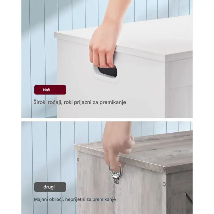 Vasagle multi -purpose bench with storage space white 40 x 76 x 48 cm