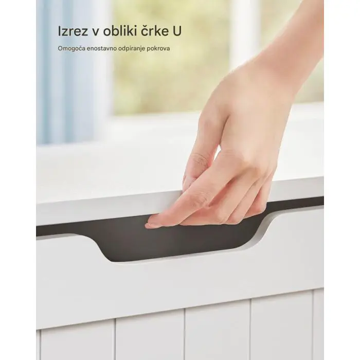 Vasagle multi -purpose bench with storage space white 40 x 76 x 48 cm