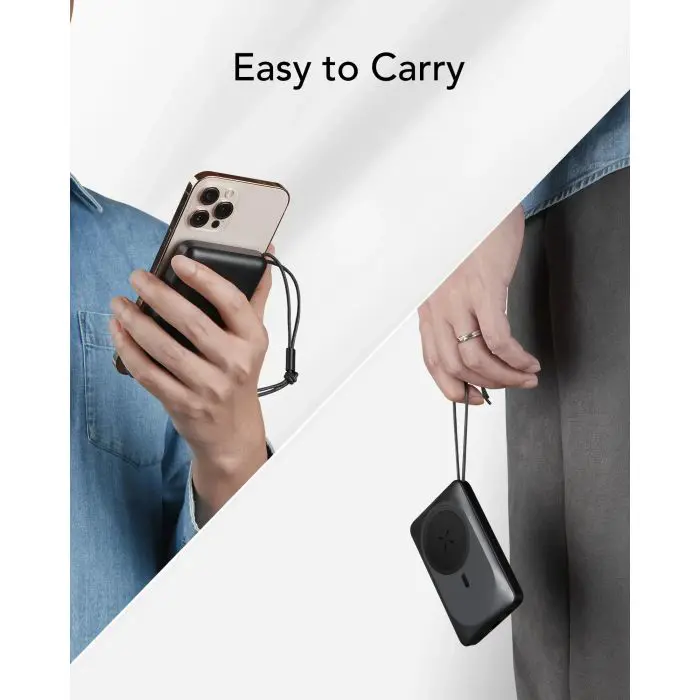 "VEGER portable battery MagOn 10000 mAh, black"
