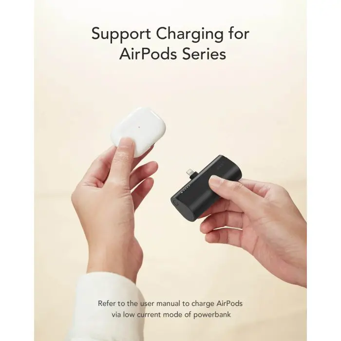 VEGER portable battery PlugON Lightning 5000 mAh, black.