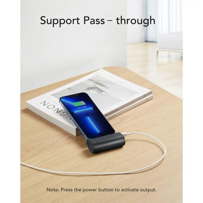 VEGER portable battery PlugON Lightning 5000 mAh, black.