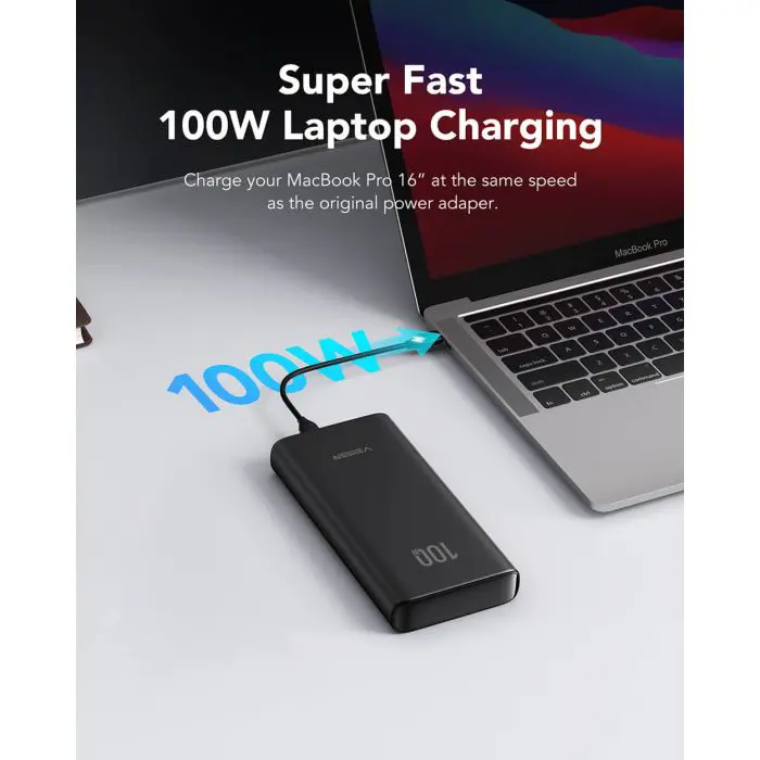 VEGER T100 PowerBank 20,000 mAh T100, black