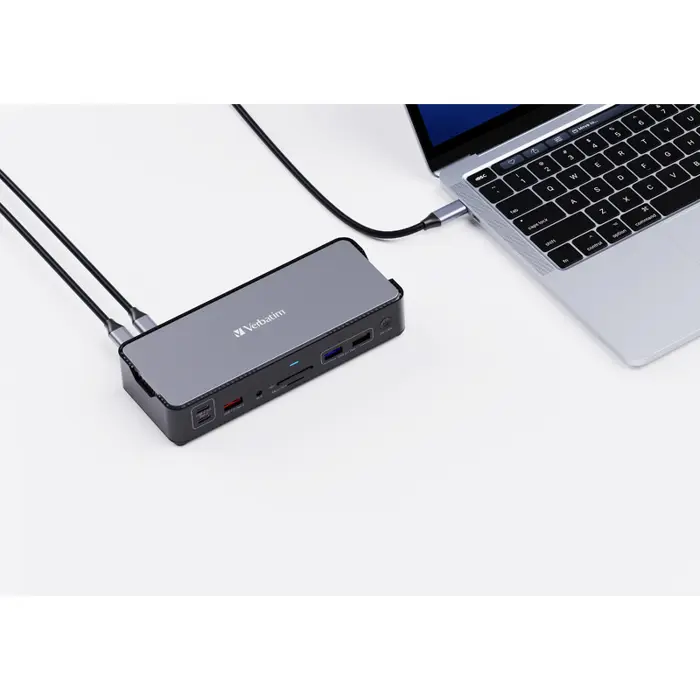Verbatim CDS-15 portni USB-C Pro Docking Station 2 x HDMI | DP | RJ45 | USB-A 3.1 | 2 x USB-A 3.0 | USB-A 2.0 | 2 x USB-C® 3.1 | SD | microSD | Audio | USB-C PD | USB-C Host