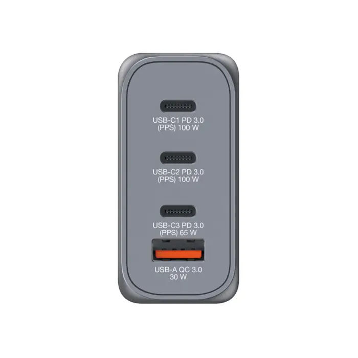 Verbatim GNC-100 GaN Charger 100W 3xUSB-C/1xUSB-A
