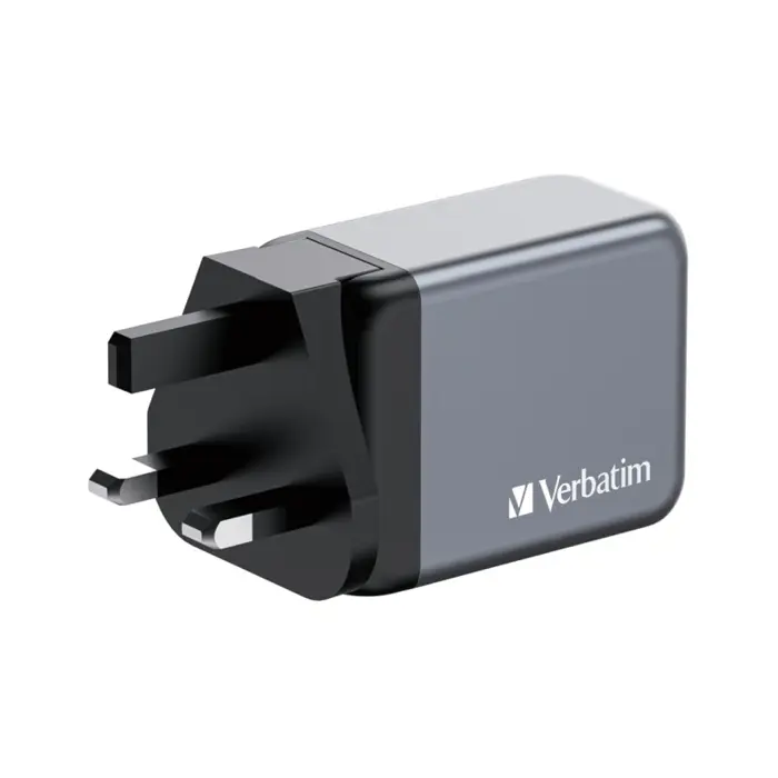 Verbatim GNC-65 GaN Charger 65W 2xUSB-C/1xUSB-A