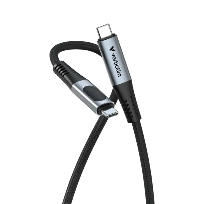 Verbatim Sync & Charge kabel USB-C na USB-C 240W 40 Gbps zaslon 120 cm