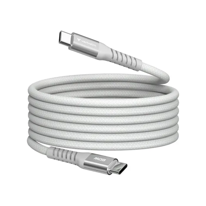 Verbatim Sync & Charge kabel USB-C na USB-C 60W Magnetic 120 cm - sivi