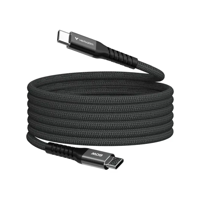Verbatim Sync & Charge kabel USB-C na USB-C 60W Magnetic 120 cm - crni