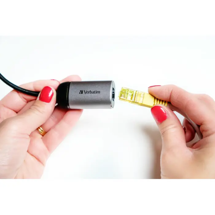 Verbatim USB-C na gigabitni ethernet adapter, aluminijsko kućište, 10cm kabel