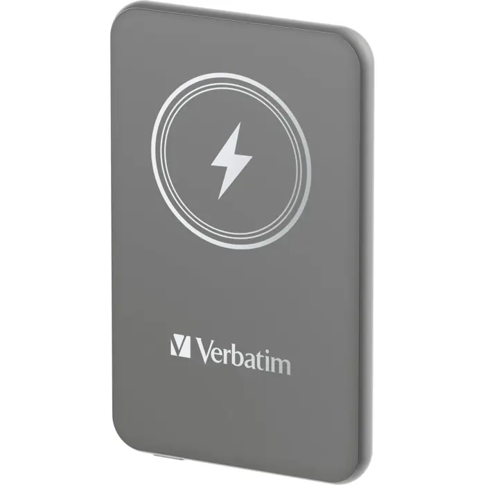 Verbatim Wireless Power Bank Charge 'n' Go 5,000mAh (grey, Qi, PD 3.0, Quick Charge 3.0)