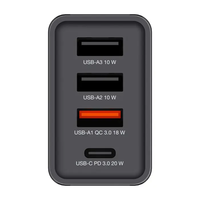 Verbatim zidni punjač od 30 W s 4 USB priključka - crni
