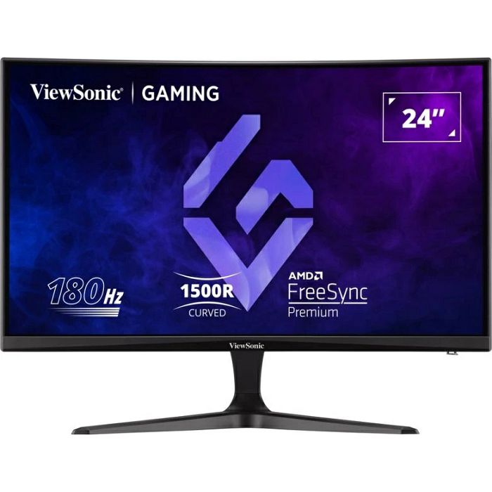 ViewSonic Monitor VX2418C 24" 1920x1080, VA, 180Hz-1ms, 2xHDMI, DP, Speakers